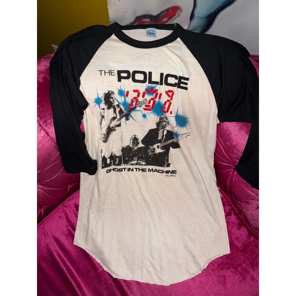 Vintage 1982 The Police Ghost In The Machine Tour Shirt Raglan XL The Knits USA